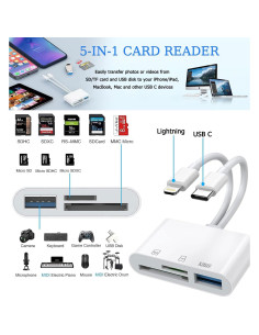 Lector de Tarjetas SD CULGC HZX-116 USB C y Lightning 2