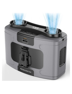 Ventilador portátil PANERGY 10000mAh clip-on 10 velocidades