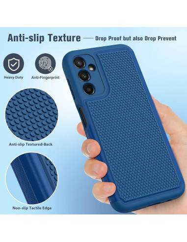 Funda Doble Capa FNTCASE para Samsung Galaxy A14 5G - Azul