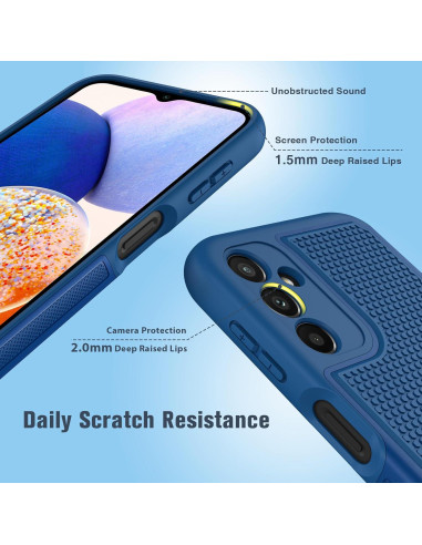 Funda Doble Capa FNTCASE para Samsung Galaxy A14 5G - Azul