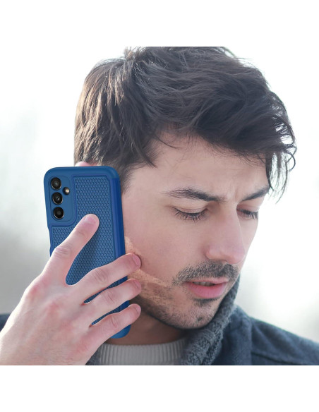 Funda Doble Capa FNTCASE para Samsung Galaxy A14 5G - Azul