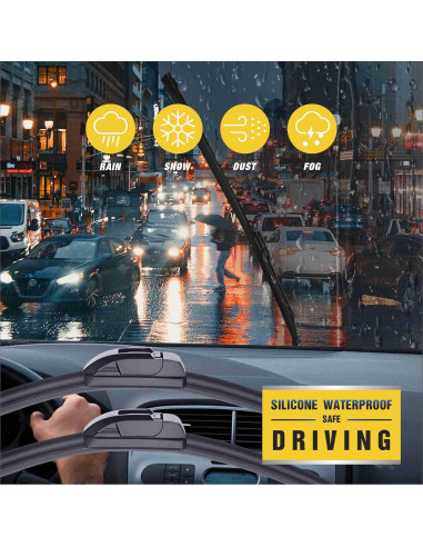 Limpiaparabrisas de Silicona 5 PLUS 26 y 19 cm para Honda y Toyota