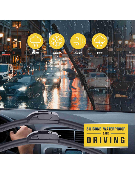 Limpiaparabrisas de Silicona 5 PLUS 26 y 19 cm para Honda y Toyota