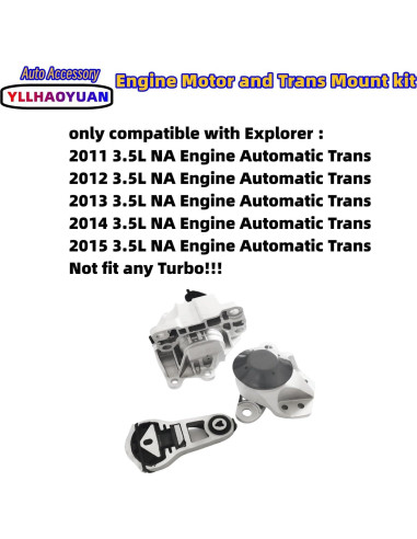 Juego de Soportes de Motor Yllhaoyuan Explorer 2011-2015 3Pcs