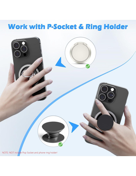 Base Magnética Imluckies para iPhone 16 15 14 13 12 - Negro Mate