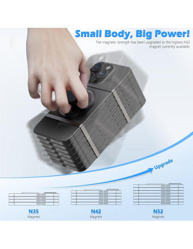 Base Magnética Imluckies para iPhone 16 15 14 13 12 - Negro Mate