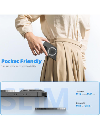 Base Magnética Imluckies para iPhone 16 15 14 13 12 - Negro Mate