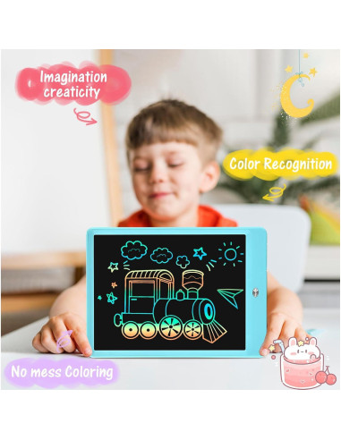 EooCoo Tableta de Escritura LCD 10" para Niños Azul