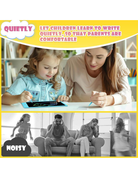 EooCoo Tableta de Escritura LCD 10" para Niños Azul