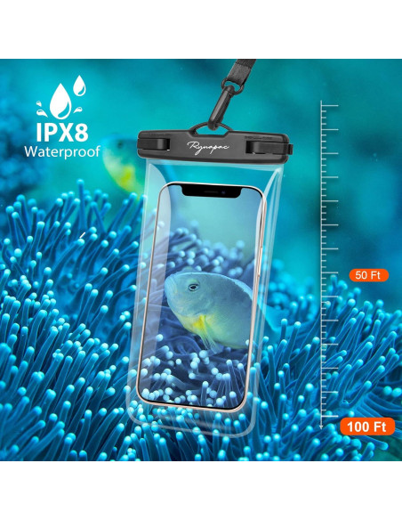 Bolsa Impermeable Rynapac 7.5" para Teléfono IPX8 Bolsa Impermeable Rynapac 7.5" para Teléfono IPX8