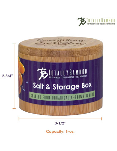 Caja de Sal de Bambú Totally Bamboo 170g Tapa Magnética