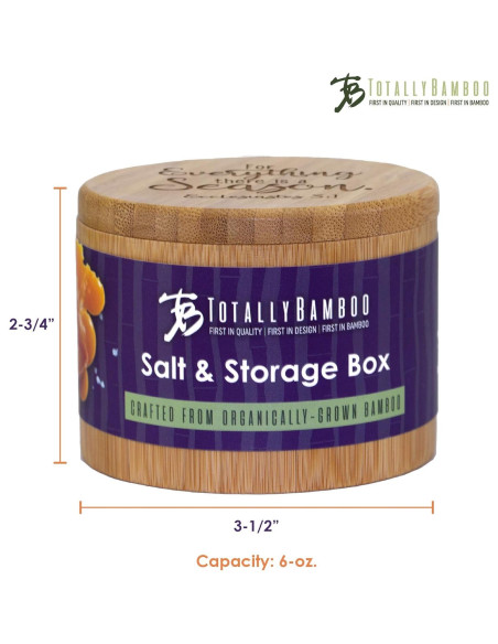 Caja de Sal de Bambú Totally Bamboo 170g Tapa Magnética