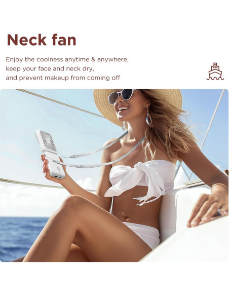 Ventilador de Cuello EasyAcc F28 5000mAh Plegable y Espejo