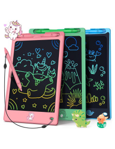 Tablet de Escritura LCD FLUESTON 8.8" 3 Paquetes para Niños