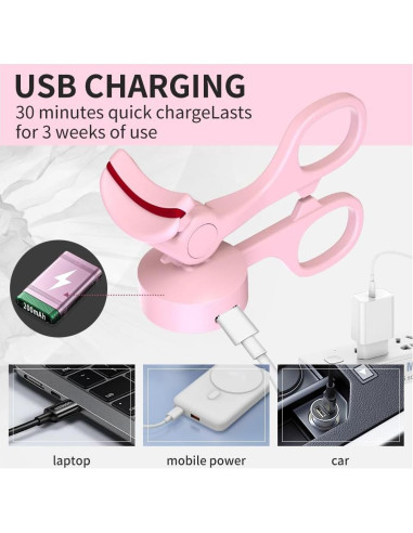 Rizador de Pestañas GERY 2381 Eléctrico Recargable 24h