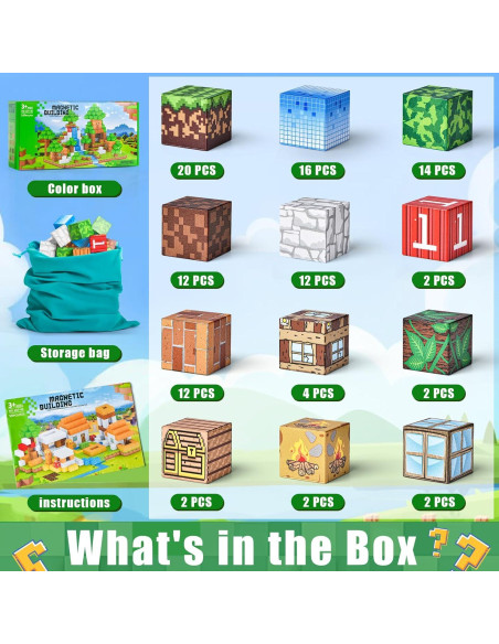 100 Bloques Magnéticos YZ - Juguete de Construcción STEM 3+