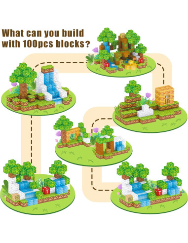 100 Bloques Magnéticos YZ - Juguete de Construcción STEM 3+