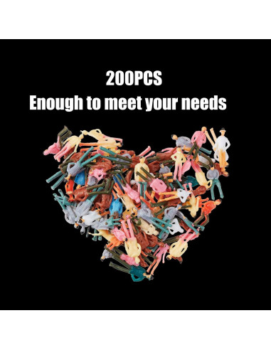 200 Figuras de Personas 1:75 Gejoy para Modelos Miniatura