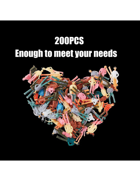 200 Figuras de Personas 1:75 Gejoy para Modelos Miniatura