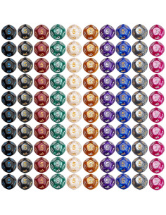 Dados Poliedricos CiaraQ D12 100 Pcs con Bolsa para RPG 2