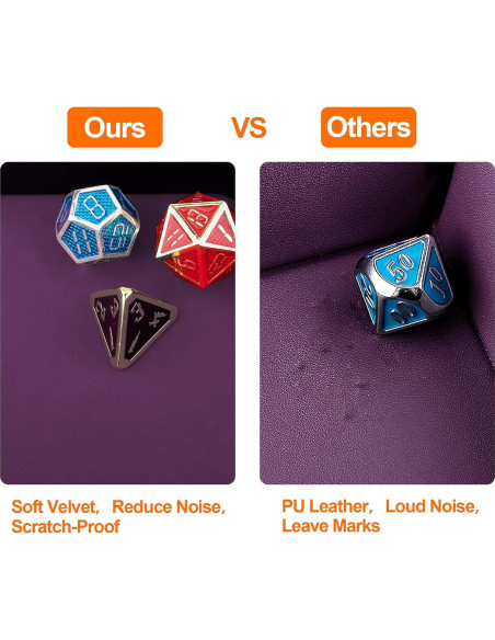 Bandeja Hexagonal para Dados SIQUK con Tapa Púrpura