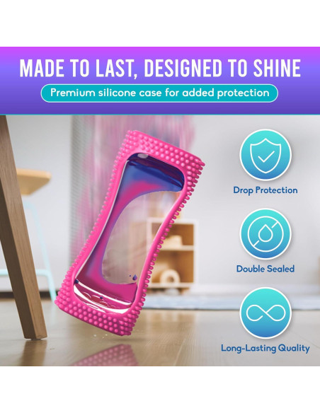 BunMo Burbujeador de Movimiento Líquido Pequeño Púrpura