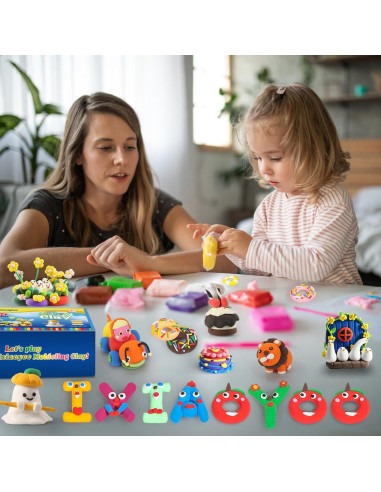 Arcilla Secada al Aire Ixiaoyoo 100 Colores para Modelar