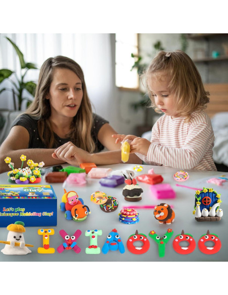 Arcilla Secada al Aire Ixiaoyoo 100 Colores para Modelar