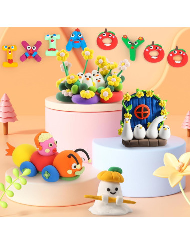 Arcilla Secada al Aire Ixiaoyoo 100 Colores para Modelar