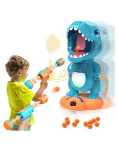 EagleStone Juguete de Disparo de Dinosaurios con 2 Pistolas