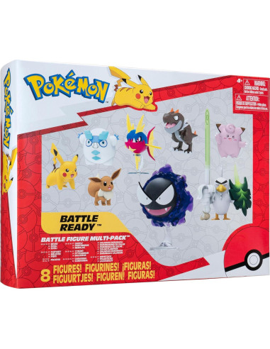 Figuras de Batalla Pokémon Jazwares 8 Piezas 2-3 Pulgadas