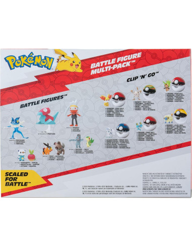 Figuras de Batalla Pokémon Jazwares 8 Piezas 2-3 Pulgadas