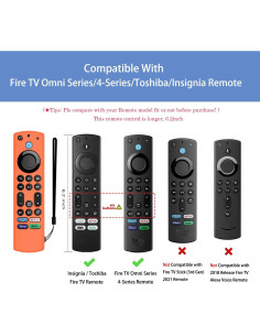 Funda de Silicona FiiMan para Control Remoto FireTV Naranja 2