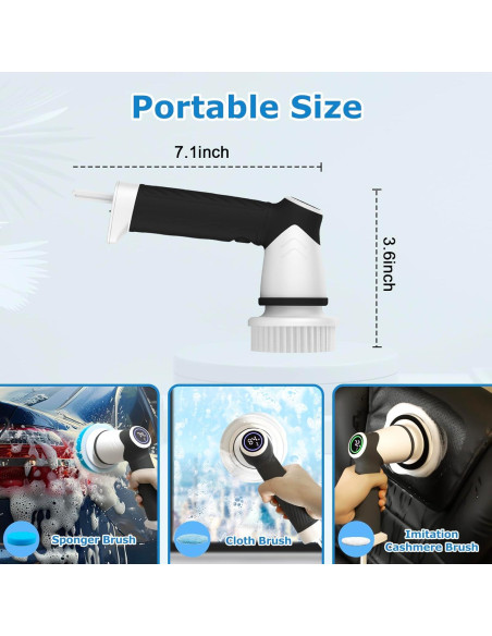 Cepillo Eléctrico Kecoreay ECB-881 con 7 Cabezas y Pantalla LED