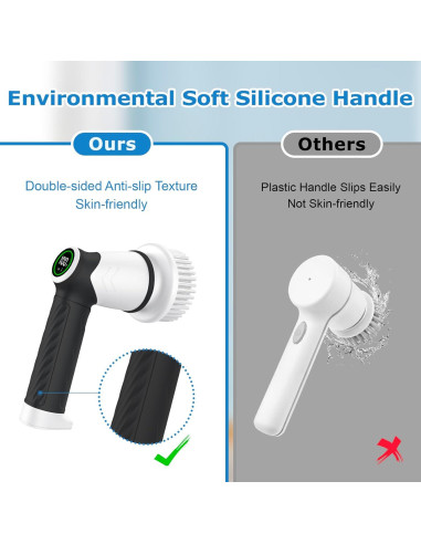 Cepillo Eléctrico Kecoreay ECB-881 con 7 Cabezas y Pantalla LED