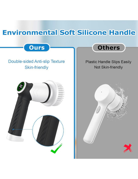 Cepillo Eléctrico Kecoreay ECB-881 con 7 Cabezas y Pantalla LED