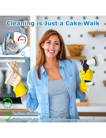 Cepillo Eléctrico Kecoreay ECB-881 con 7 Cabezas y Pantalla LED