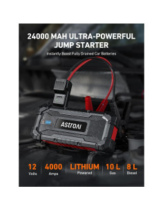 Arrancador de Salto AstroAI S8 Ultra 4000A 24000mAh Rojo 2