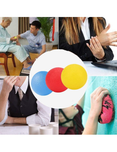 3 Pelotas de Estrés FMELAH con 3 Resistencias para Mano