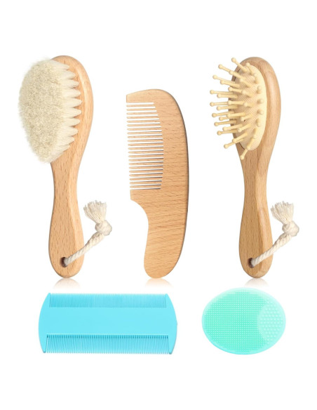 Juego de Cepillos para Bebés POPYJAN + Masajeador Verde Juego de Cepillos para Bebés POPYJAN + Masajeador Verde