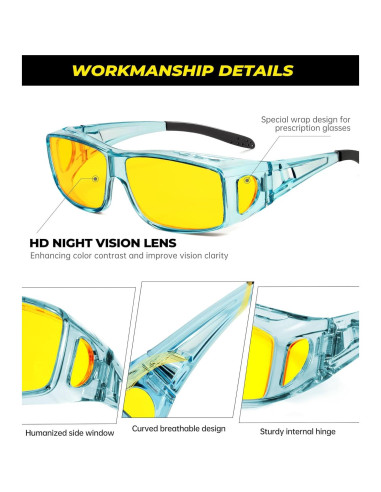 Gafas de Sol Polarizadas HD sobre Gafas para Hombres y Mujeres