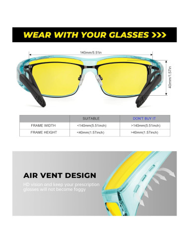 Gafas de Sol Polarizadas HD sobre Gafas para Hombres y Mujeres