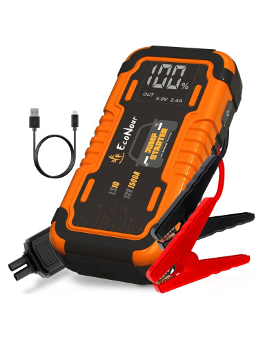 EcoNour Arrancador de Batería 1500A con Linterna LED