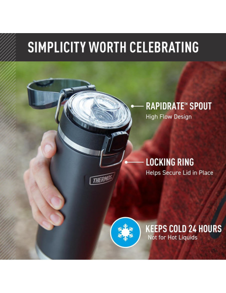 Botella de Agua THERMOS Serie Icon 710 ml Acero Inoxidable