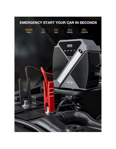 Arrancador de coche NOPAARD 4000A con compresor 150PSI