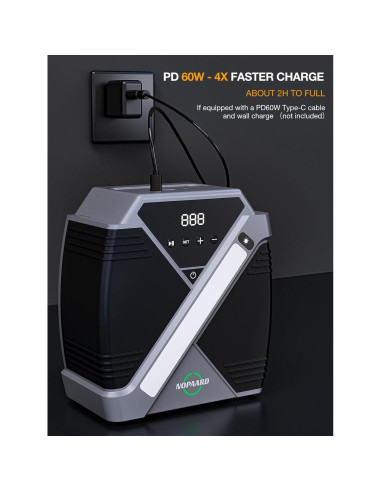 Arrancador de coche NOPAARD 4000A con compresor 150PSI