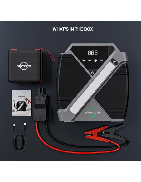 Arrancador de coche NOPAARD 4000A con compresor 150PSI