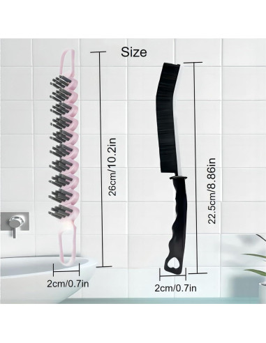 Cepillo de Limpieza POPGIO 2 Pcs Flexible y de Ranura