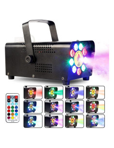Máquina de Niebla ATDAWN con 9 Luces LED y Control Remoto