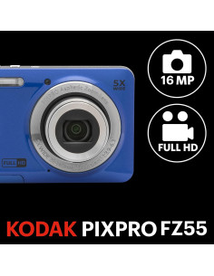 Cámara Digital KODAK PIXPRO FZ55 16MP 5X Zoom 28mm Full HD 2